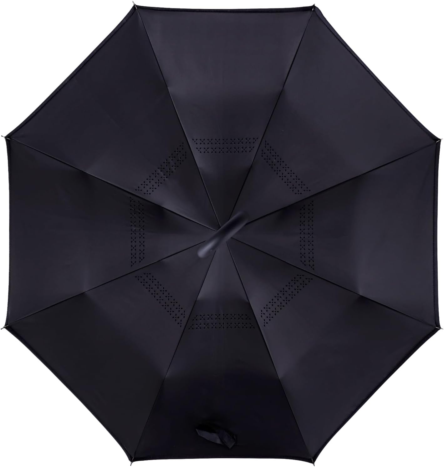 A:BLACK,Umbrella with C-shaped Handle